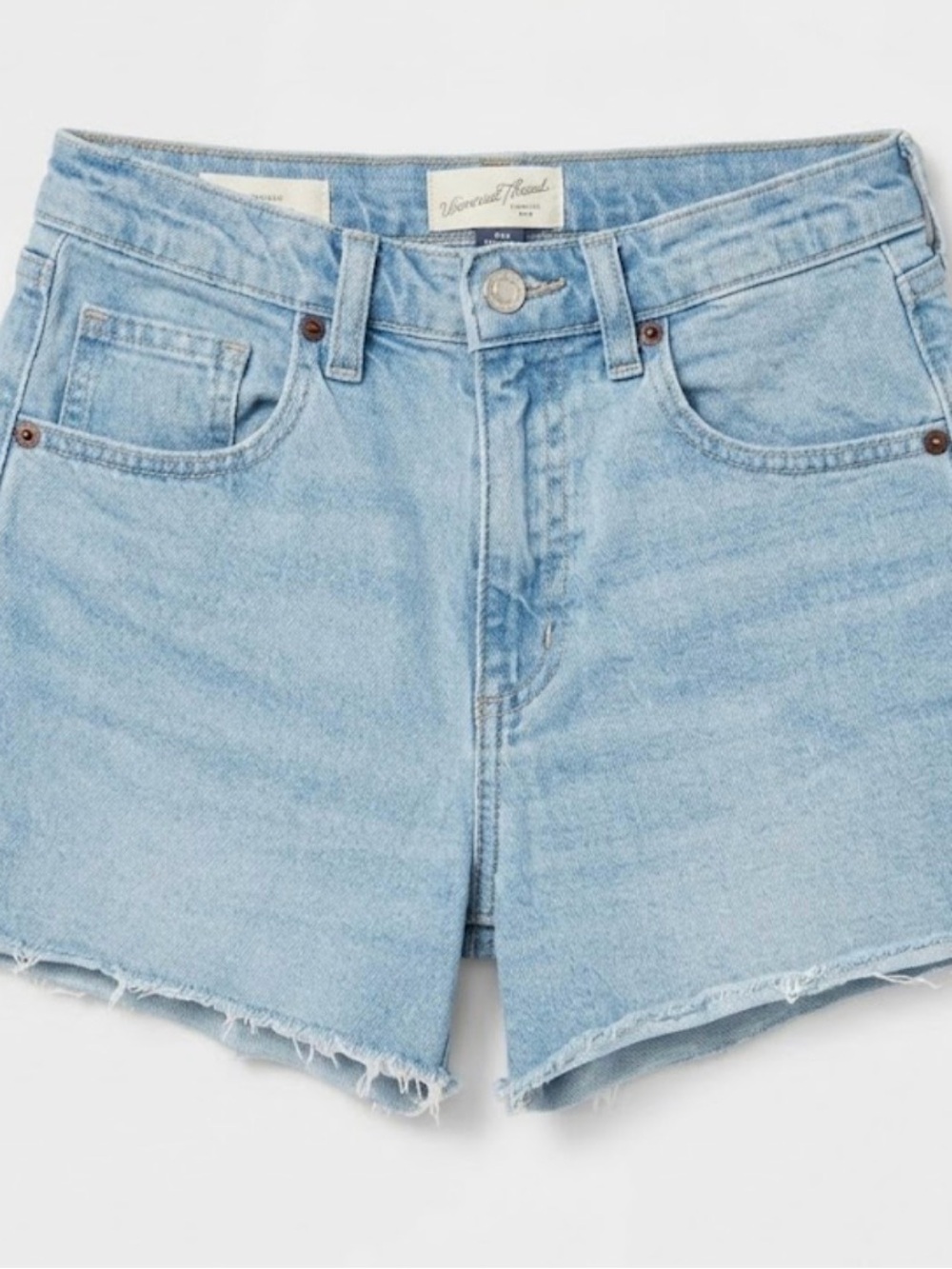 Women’s High-Rise 90s Cutoff Jean Shorts Universal Threads Light Blue 2/R